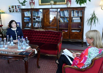 Sahibə Qafarova Macarıstan Diplomatik Akademiyasında çıxış etdi