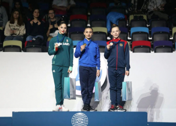 “AGF Trophy”: Gimnastımız Zöhrə Ağamirova lentlə hərəkətdə qızıl medal qazandı - Yenilənib, Foto