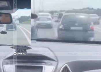 Qadın sürücünün hərəkəti müzakirələrə səbəb oldu - Video