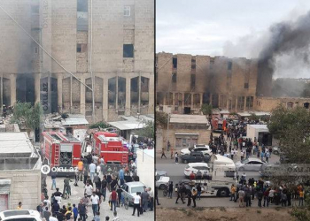 Bakıda yataqxana yanır: İnsanlar təxliyə edilirlər - Foto, Video