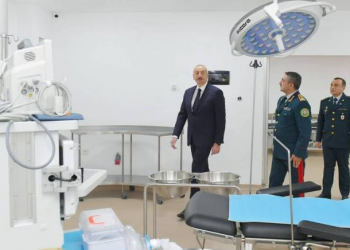 İlham Əliyev Bakıda Dövlət Sərhəd Xidmətinin yeni hərbi hospital kompleksinin açılışında iştirak edib - Video