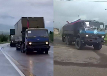 Rusiya sülhməramlı kontingentinin hərbi texnikasının növbəti partiyası Xocalıdan daşınır - Video