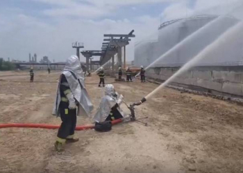 FHN-in Dövlət Yanğından Mühafizə Xidməti yanğın-taktiki təlim keçirib - Video, Foto