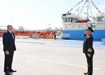 Prezident İlham Əliyev “Zəngilan” tankerinin istismara verilməsi mərasimində iştirak edib