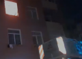 “Qurtuluş-93” yaşayış kompleksində yanğın: 62 nəfər təxliyə edilib - Video