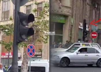 Bakıda mərkəzi yolda işıqforlar işləmir: Sürücülər çaş-baş qalıblar - Video