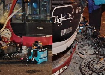 Bakıda ağır qəza: Sərnişin avtobusu ilə motosiklet toqquşdu - Foto
 
 